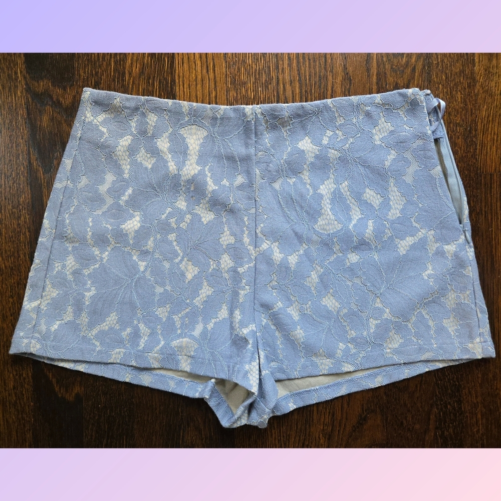 She‎ + Sky Lace Overlay Shorts Size L